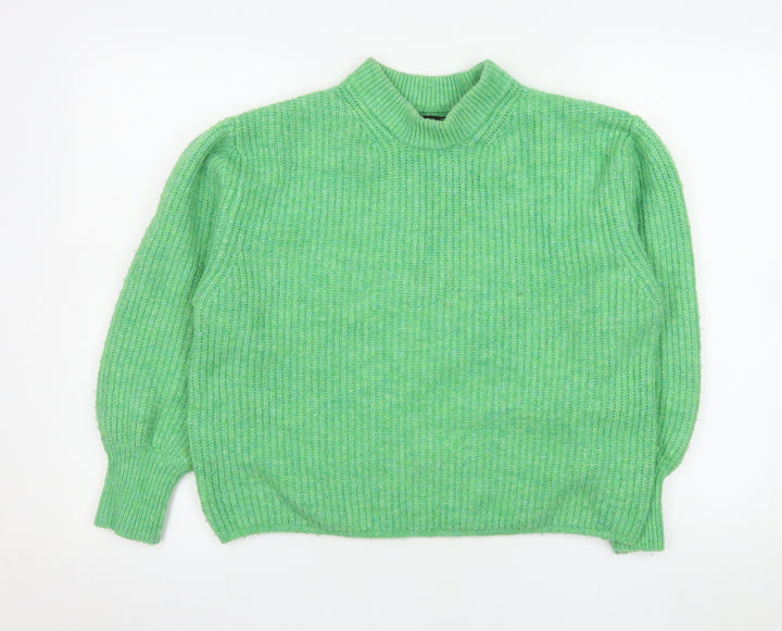 ASOS Women’s Green Mock Neck Chunky Knit Jumper Size 6