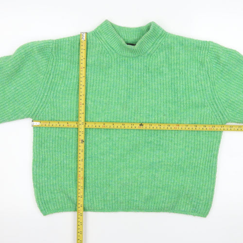 ASOS Women’s Green Mock Neck Chunky Knit Jumper Size 6