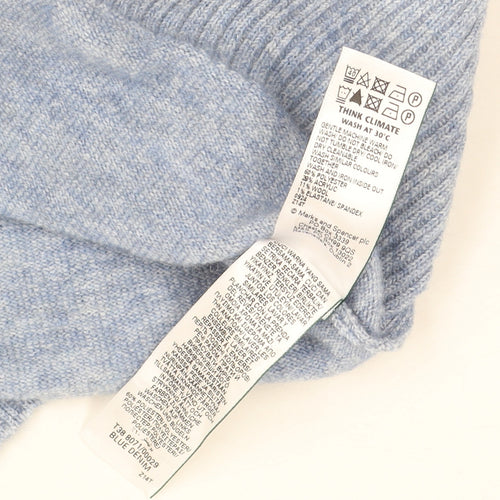 Marks and Spencer Women's Blue Wrap Knit Jumper Size S
