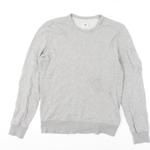 C.P. Company Men's Grey Cotton Crew Neck Sweatshirt Size S
