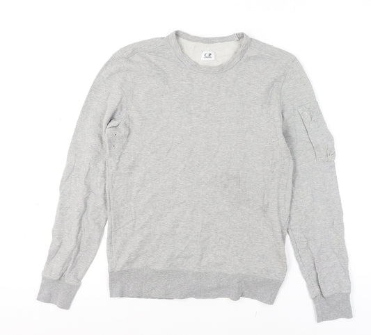 C.P. Company Men's Grey Cotton Crew Neck Sweatshirt Size S