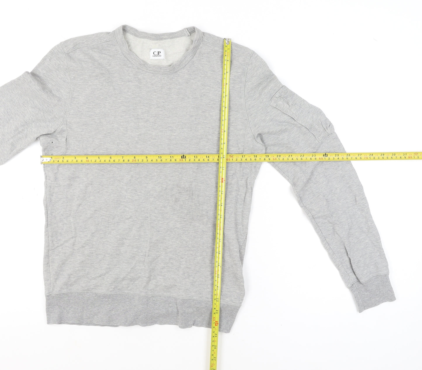 C.P. Company Men's Grey Cotton Crew Neck Sweatshirt Size S