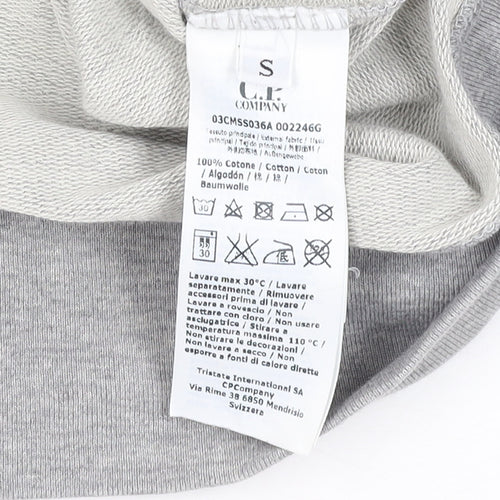 C.P. Company Men's Grey Cotton Crew Neck Sweatshirt Size S