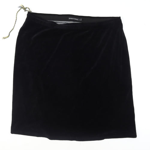 Gudrun Sjödén Women’s Black Velvet Knee Length Pencil Skirt 2XL