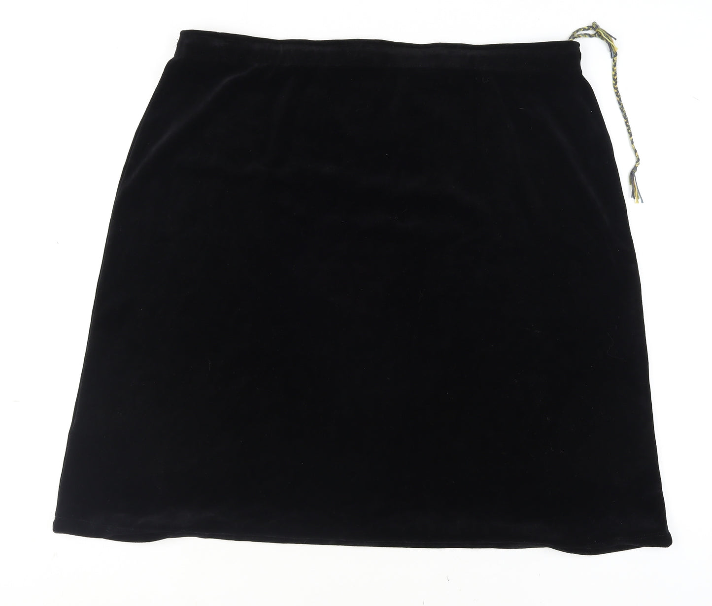 Gudrun Sjödén Women’s Black Velvet Knee Length Pencil Skirt 2XL