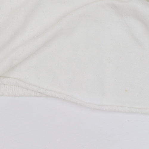 Missguided Women White Size 8 Crew Neck Cropped Pullover Jumper