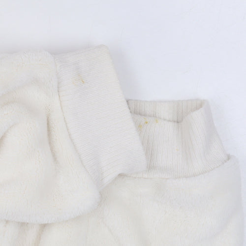 Marks and Spencer Women Ivory Pullover Hoodie Large Fleece Soft Warm