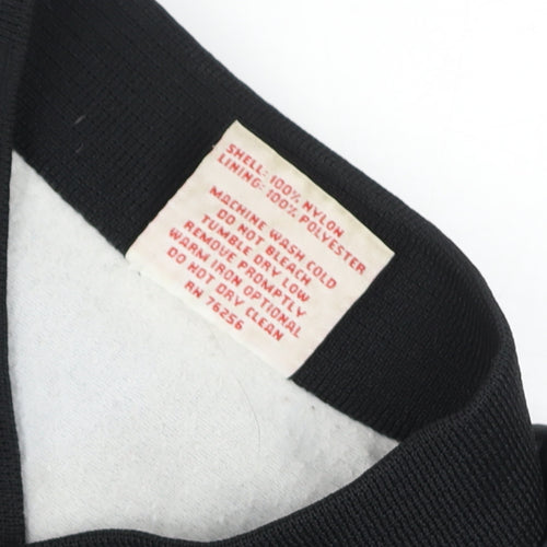 Cardinal Men’s Black XL Varsity Jacket Nylon Ruger Logo Vintage