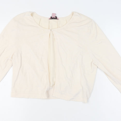 Phase Eight Women Ivory 3/4 Sleeve Knit Cardigan Size 18