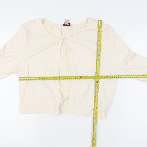 Phase Eight Women Ivory 3/4 Sleeve Knit Cardigan Size 18