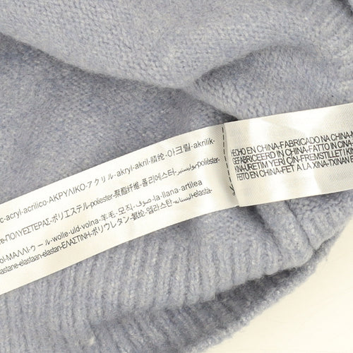 Zara Women Blue Roll Neck Knit Relaxed Jumper Size 12