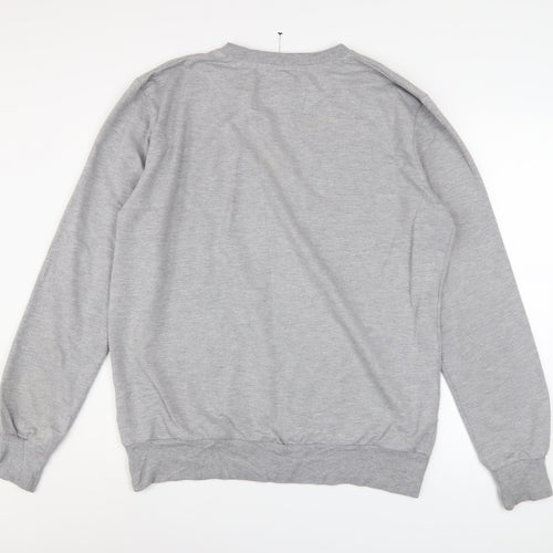 Superman Men's Grey XL Pullover Sweatshirt with Camo Logo