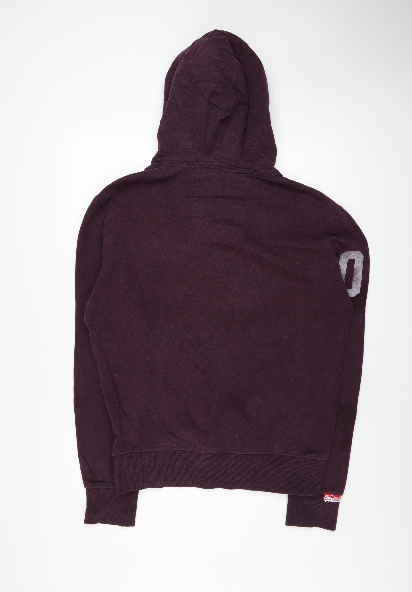 Superdry Men's Purple Pullover Hoodie M Track & Field Fleece Sweatshirt