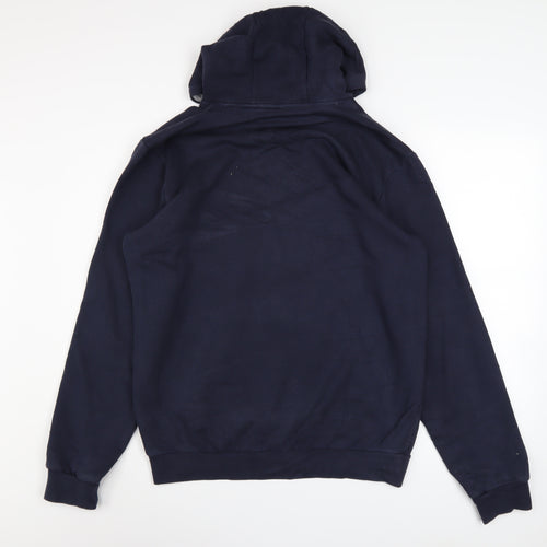 Adidas Men's Blue Pullover Logo Hoodie XL Fleece Sweatshirt