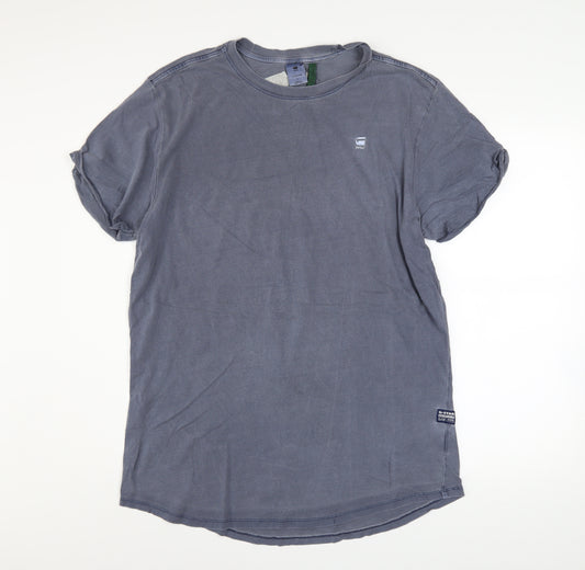 G-Star RAW Men's Grey Cotton Crew Neck Short Sleeve T-Shirt L