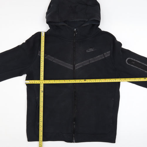 Nike Boys Black Full Zip Hoodie Size 14 Years Standard Fit Fleece Jacket