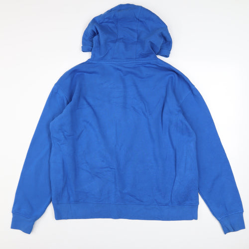 Disney Women Blue Lilo & Stitch Graphic Pullover Hoodie Size L 14/16