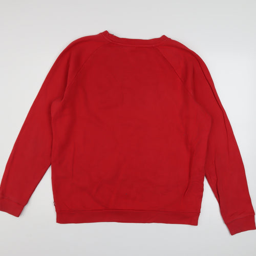 Levi's Men's Red Crew Neck Logo Sweatshirt Size M