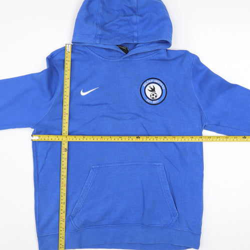 Nike Boys Blue XL Pullover Hoodie – Football Logo Graphic Sweatshirt
