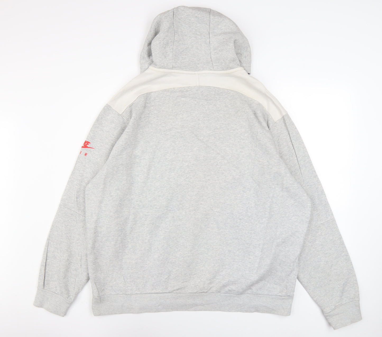 Nike Air Men’s Grey XL Pullover Hoodie with Logo Print