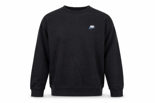 Front view of Nike Men's Black Crew Neck Pullover Sweatshirt M