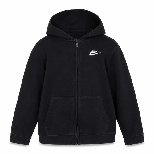 Nike Boys Black Full Zip Fleece Hoodie L 13-14 Years Logo Casual