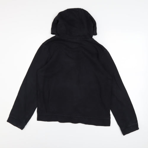 Nike Boys Black Full Zip Fleece Hoodie L 13-14 Years Logo Casual