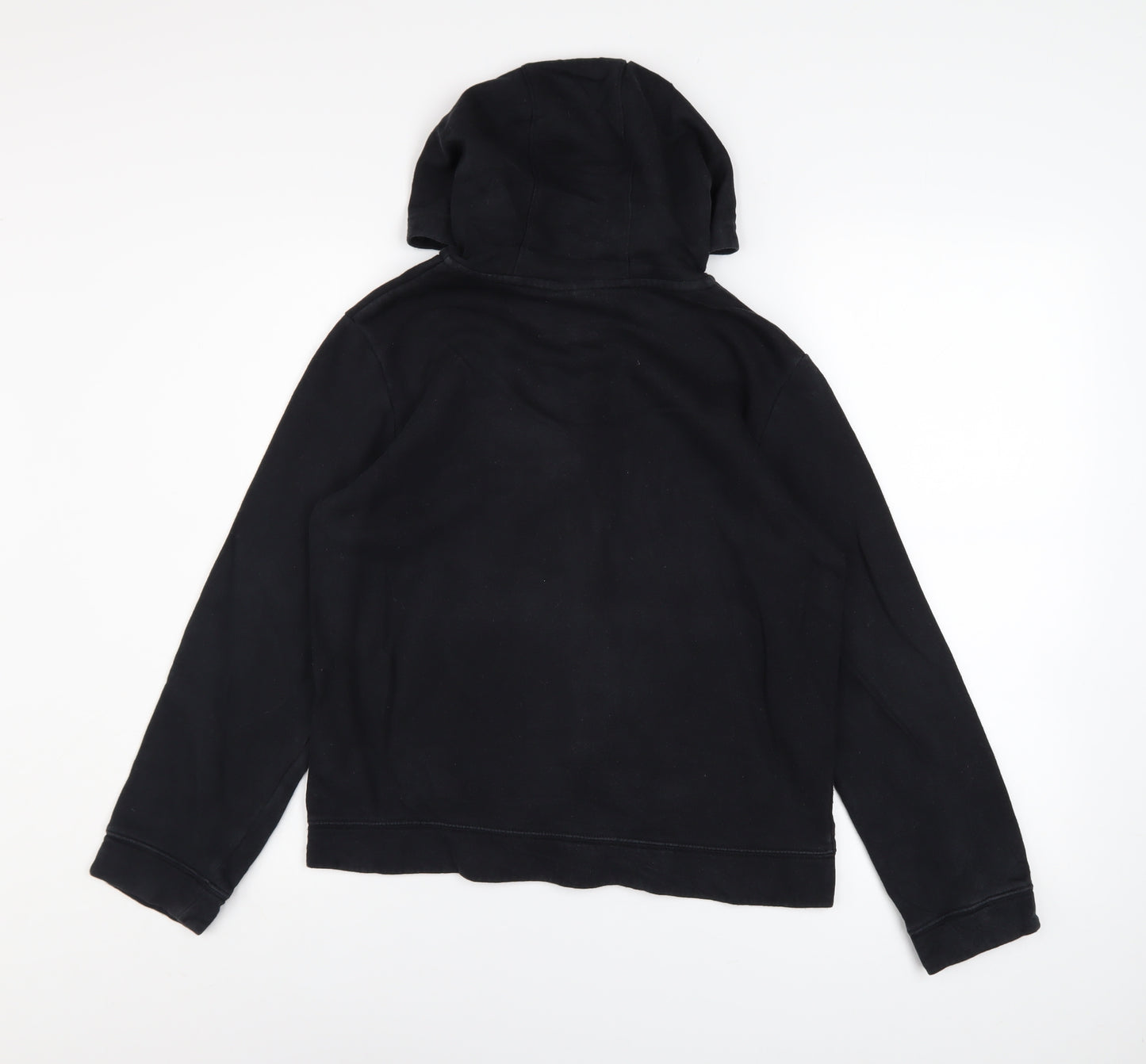 Nike Boys Black Full Zip Fleece Hoodie L 13-14 Years Logo Casual