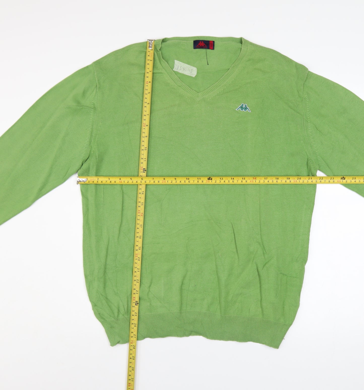 Robe Di Kappa Men's Green Cotton V-Neck Jumper Size L