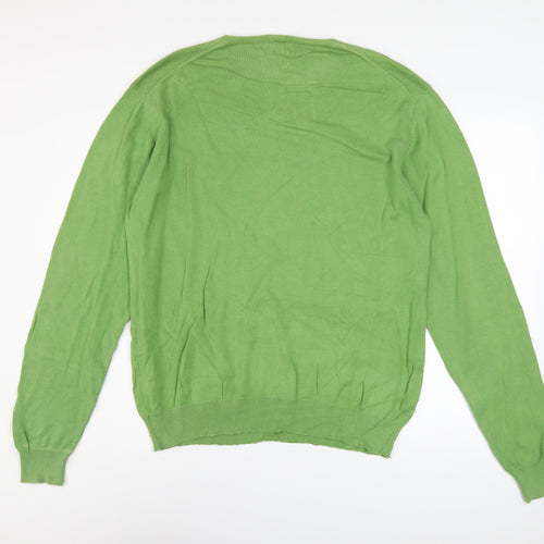 Robe Di Kappa Men's Green Cotton V-Neck Jumper Size L