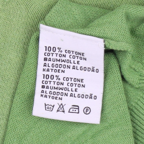 Robe Di Kappa Men's Green Cotton V-Neck Jumper Size L