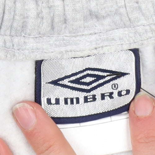 Umbro Mens Grey 2XL Sweat Shorts Elastic Waist Activewear