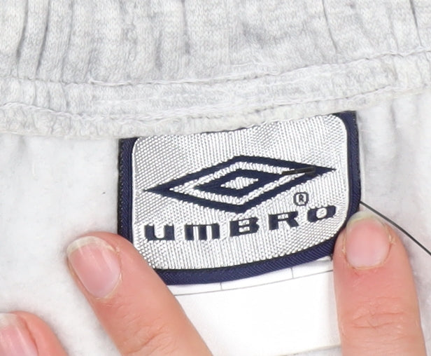 Umbro Mens Grey 2XL Sweat Shorts Elastic Waist Activewear