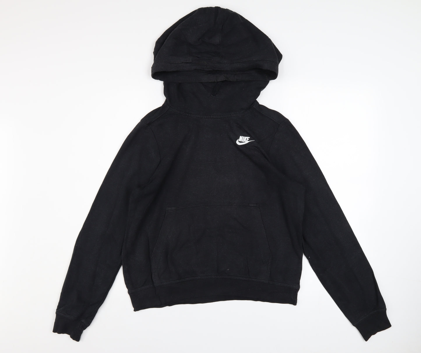 Nike Men's Black Pullover Hoodie Small Logo Sports Sweatshirt