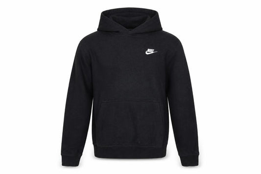 Front view of Nike Men's Black Pullover Hoodie Small Logo Sports Sweatshirt