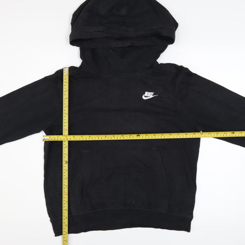 Nike Men's Black Pullover Hoodie Small Logo Sports Sweatshirt