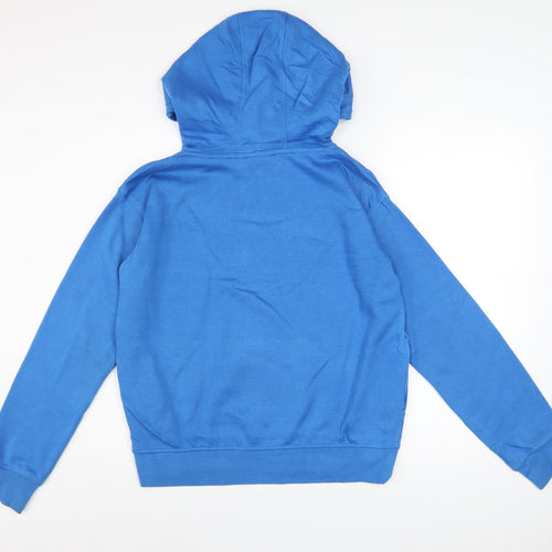 Disney Women Blue Stitch Pullover Hoodie 2XS Cotton Blend