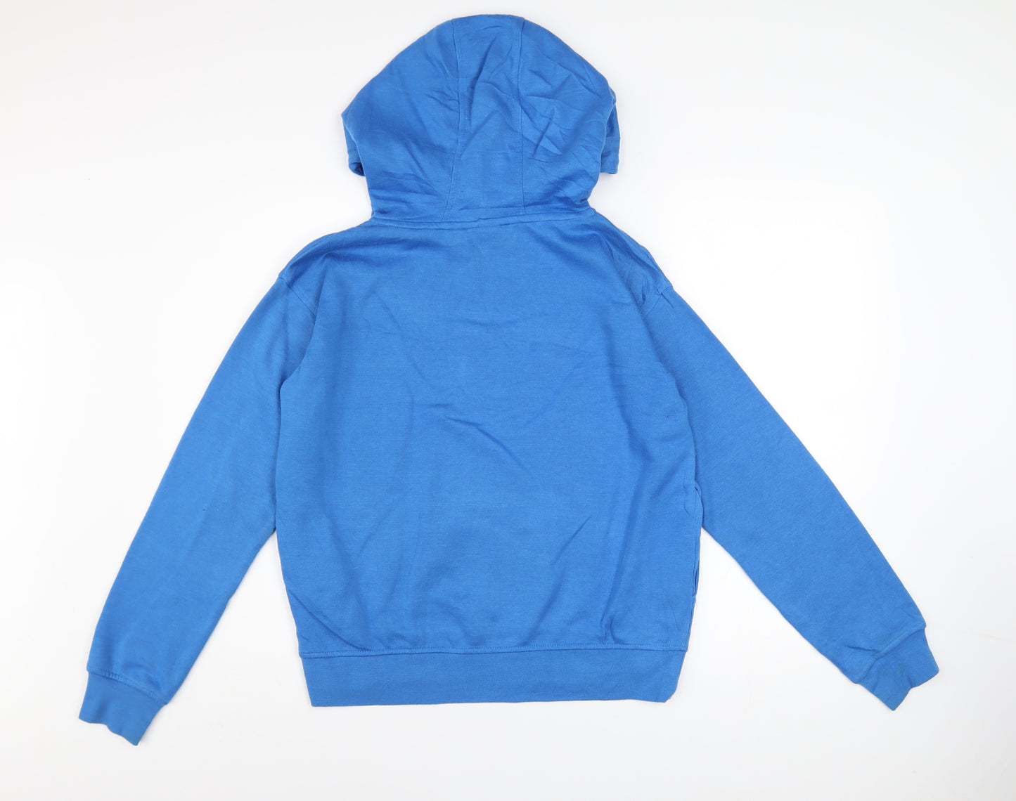 Disney Women Blue Stitch Pullover Hoodie 2XS Cotton Blend