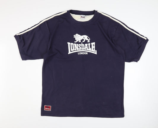 Lonsdale London Men's Blue XL Crew Neck Sports T-Shirt