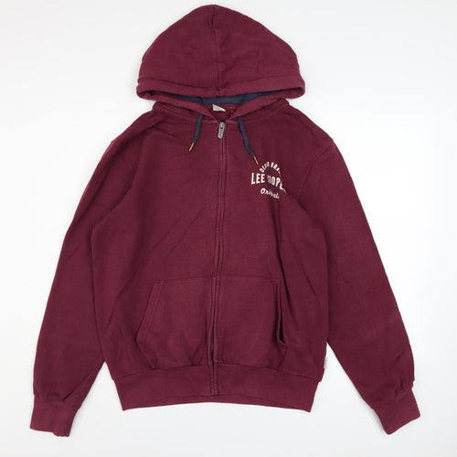 Lee Cooper Men's Red Full Zip Hoodie Size M Casual Fleece Jacket