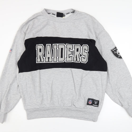 Primark NFL Raiders Grey Men's Small Graphic Pullover Sweatshirt