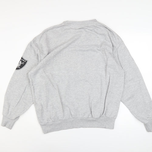 Primark NFL Raiders Grey Men's Small Graphic Pullover Sweatshirt