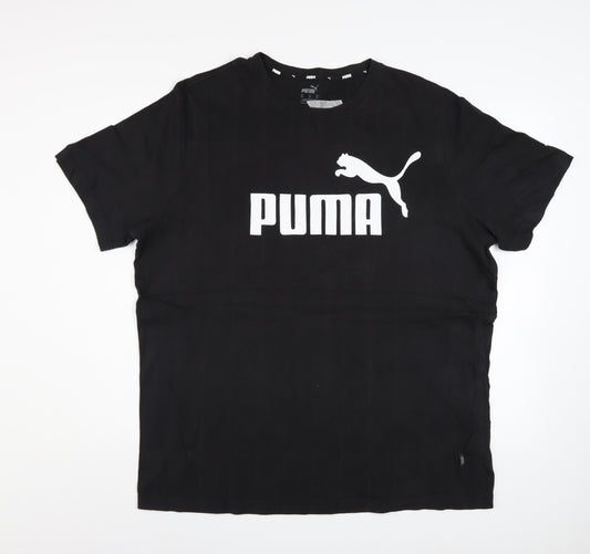 Puma Men's Black XL Sports Graphic Print Crew Neck T-Shirt