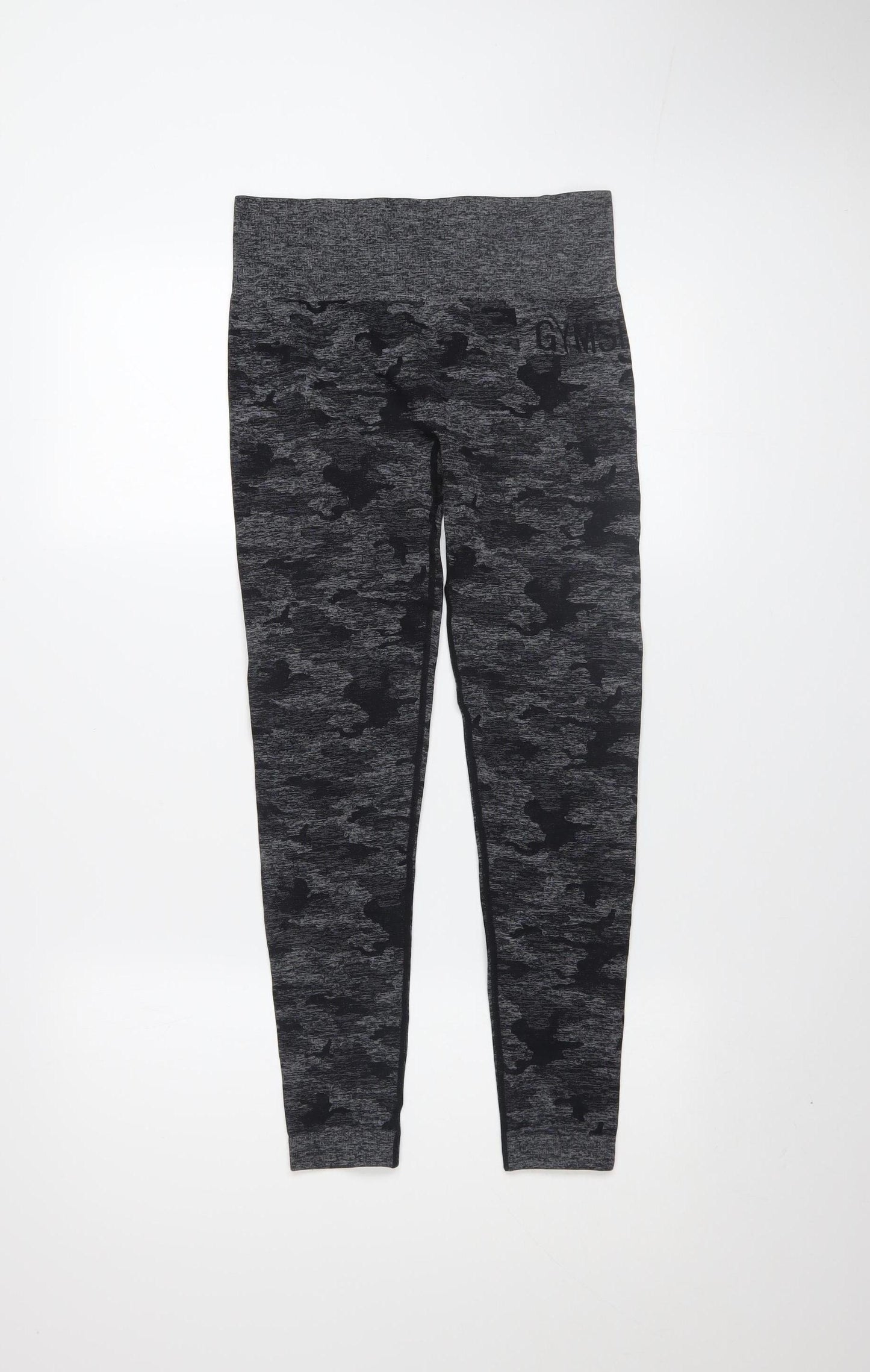 Gymshark Women Grey Camouflage Seamless Leggings Size M