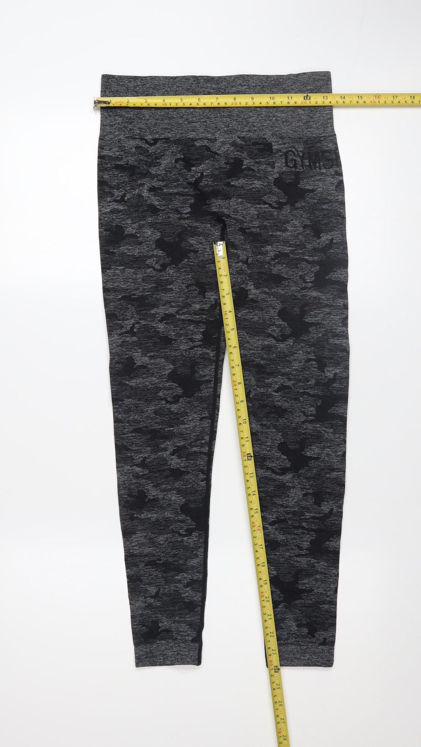 Gymshark Women Grey Camouflage Seamless Leggings Size M