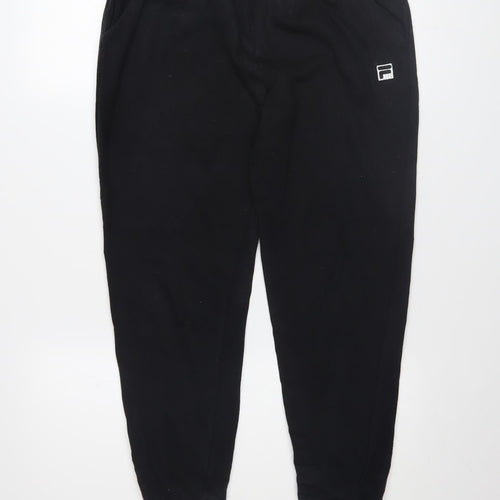 Fila Men's Black Small Jogger Sweatpants Cotton Blend