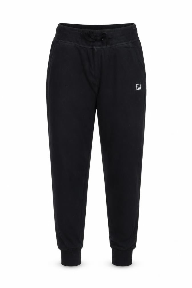 Front view of Fila Men's Black Small Jogger Sweatpants Cotton Blend