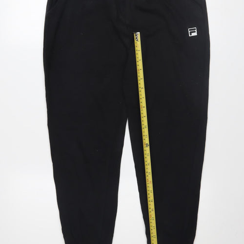 Fila Men's Black Small Jogger Sweatpants Cotton Blend