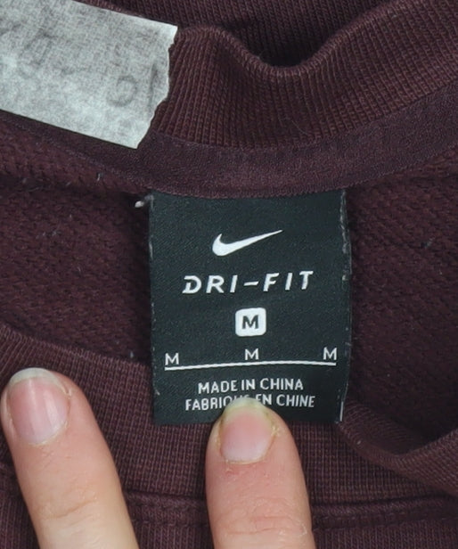 Nike Womens Burgundy Dri-Fit Pullover Sweatshirt Medium