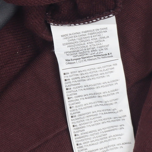 Nike Womens Burgundy Dri-Fit Pullover Sweatshirt Medium